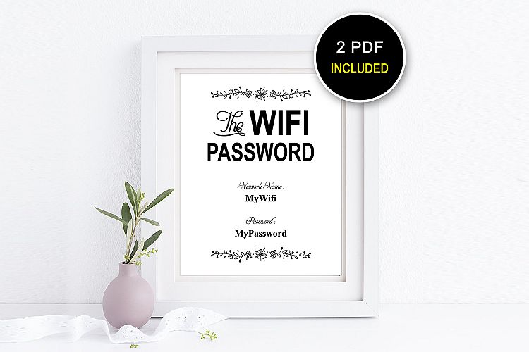 Printable WIFI Password Sign, Wifi password printable,DAD_11