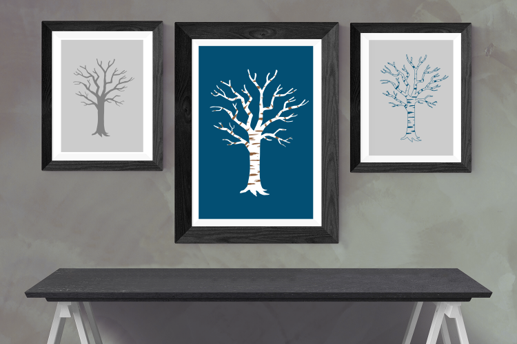Winter Birch Tree SVG Design