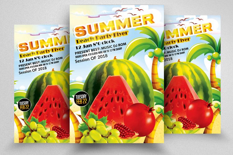 Summer Picnic Fun Party Flyer