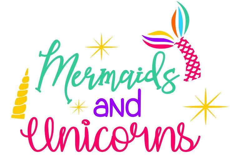 Mermaids and Unicorns FILE SVG,EPS,DXF,PNG,JPG