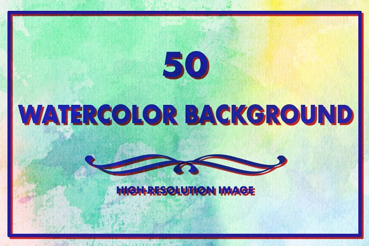50 Watercolor Backgrounds 