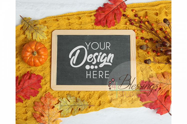 Chalkboard Mockup Fall Chalkboard Mock up Thanksgiving