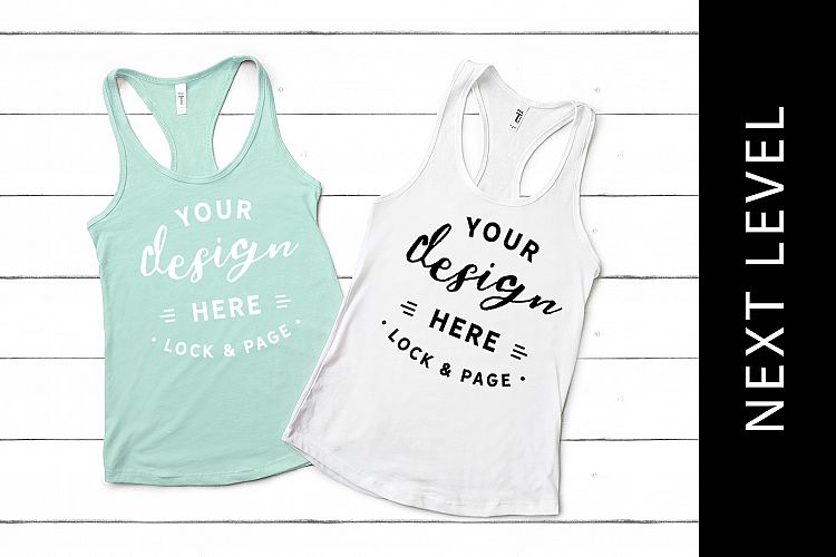 Mint Next Level 1533 Mockup Tank Top Running Vest Mockup