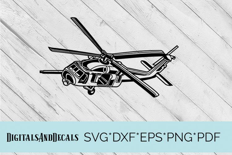 Helicopter Chopper Military SVG Cutting File 