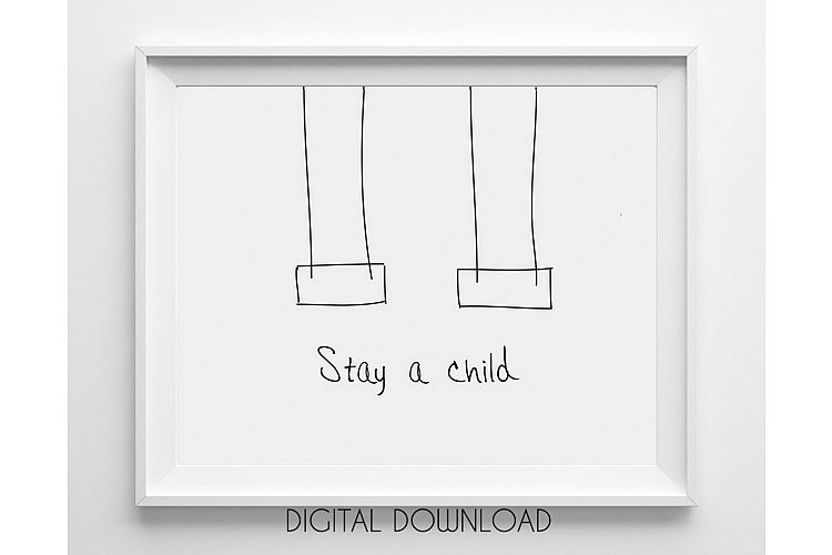 Nursery Quote Printable, Kids Room Wall Art Large