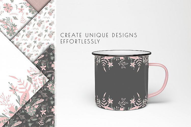 floral digital paper, wedding flowers background, planner