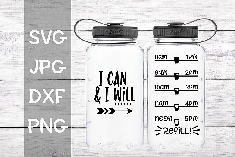 I can and I will, water tracker, svg