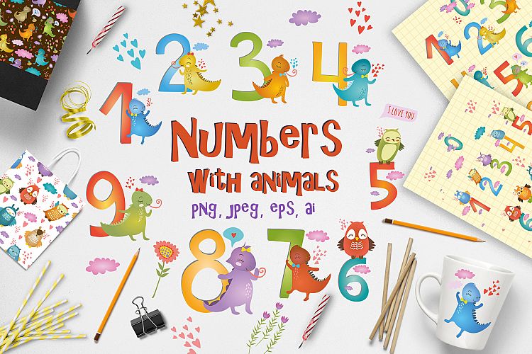 Numbers for kids with animals