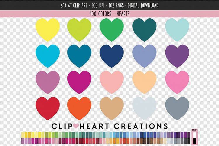 Hearts Clip Art - 100 Clip Art Graphics