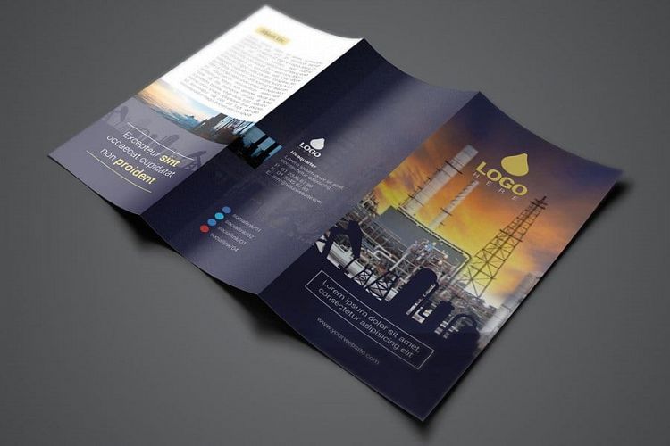 Trifold Oil And Gas Flyer Template