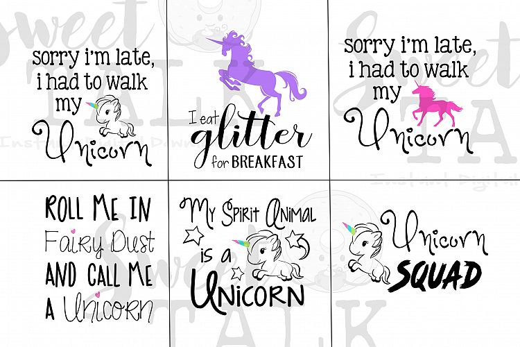 Unicorn Bundle-svg,dxf,png,jpg-Instant Digital Download