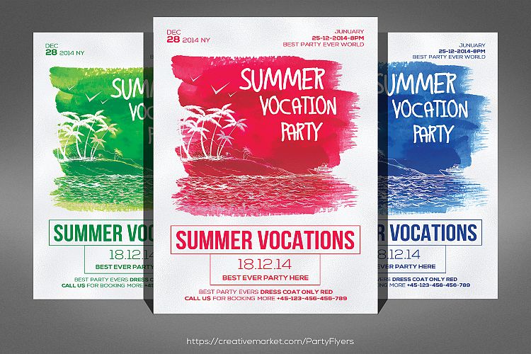 Summer Vocation Party Flyer