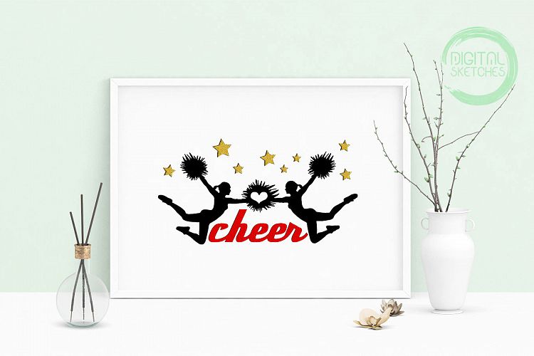 Machine Embroidery Design Dancer Cheerleader Cheer Stars