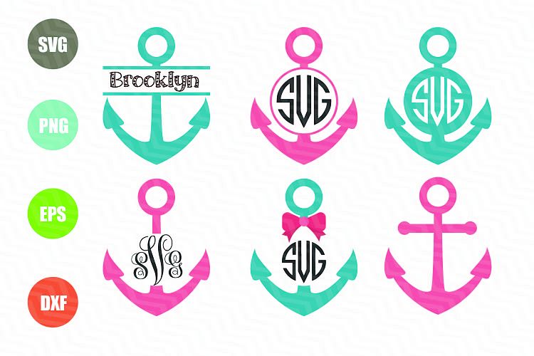 Anchor Monogram Frames SVG