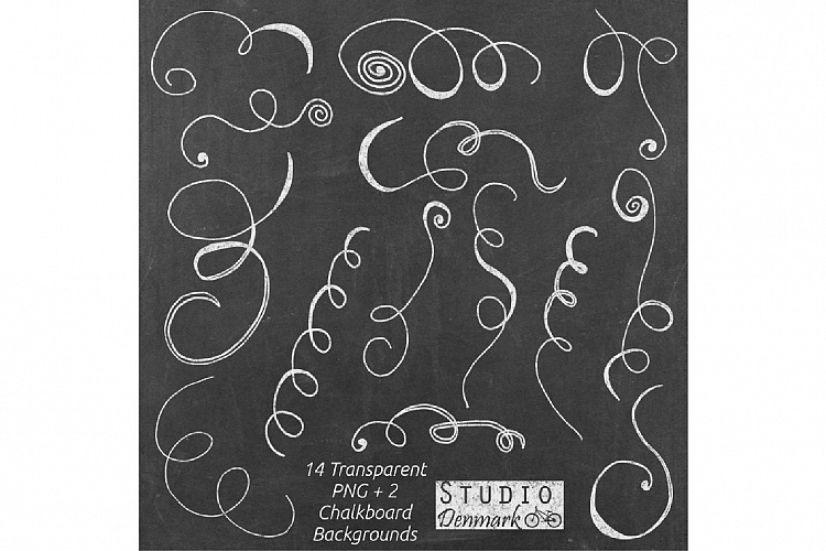 Chalk Flourishes Clipart - 14 Chalkboard Clipart bits