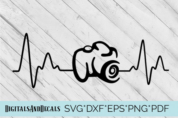 Camera Heartbeat SVG Cutting File 