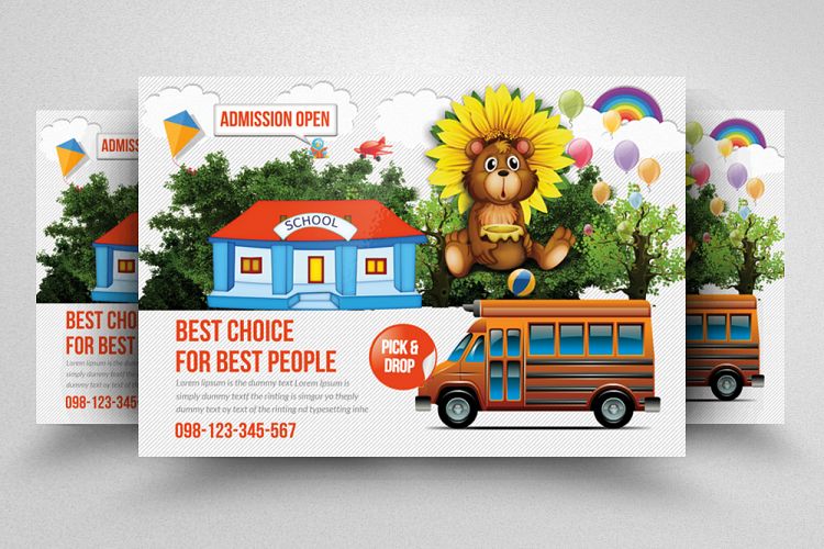 Kids School Admission Open Flyer Template