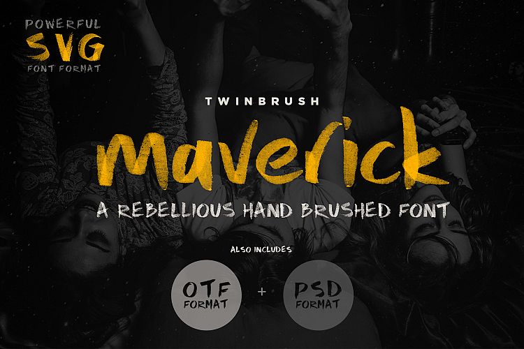 Maverick Brush and SVG Font