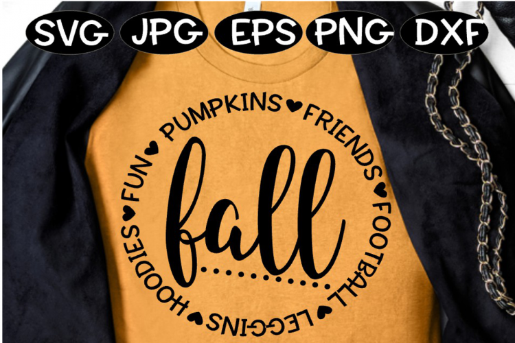 Fall SVG Fall Words Circle Football Leggins Friends Fun