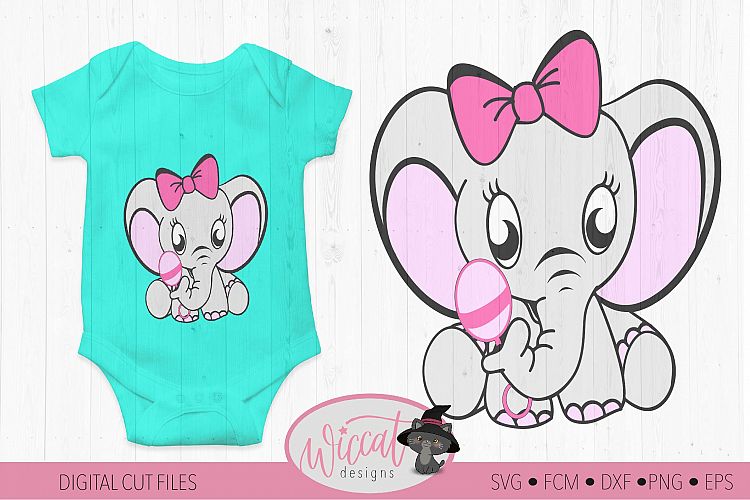Girl elephant svg, newborn svg, dxf cut file, fcm file,
