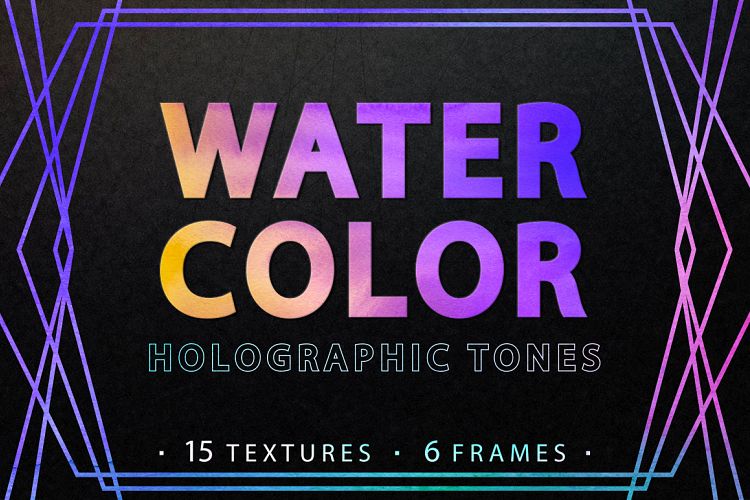 HOLOGRAPHY Watercolor Textures Pack