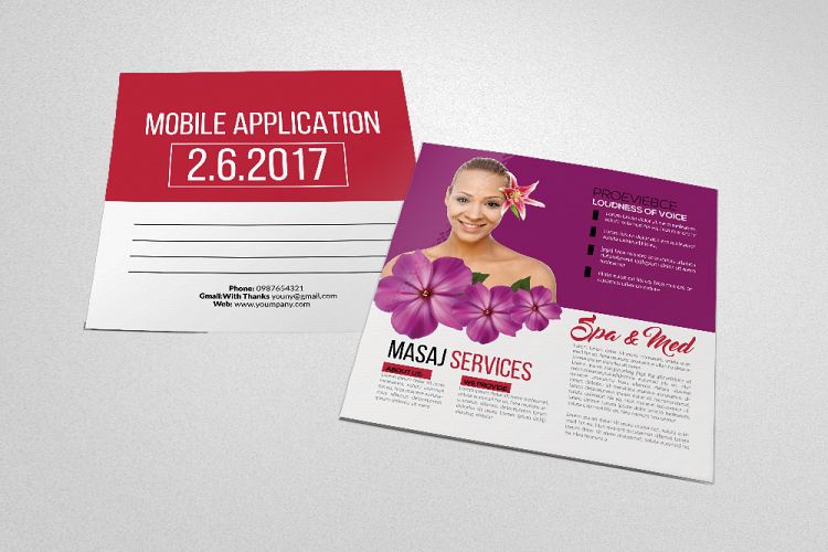 Spa Beauty Postcard Template