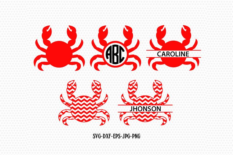Download Crab SVG, Crab Monogram frames SVG files, Beach svg cuts ...