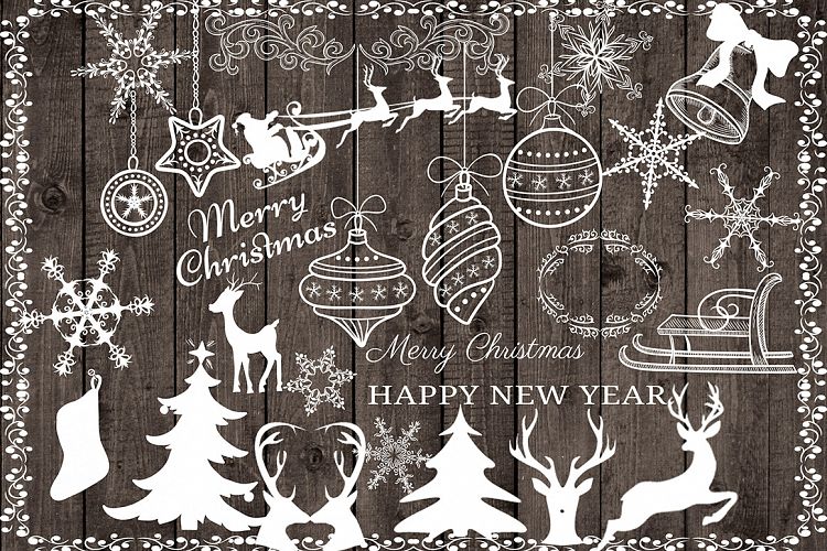 Chalkboard Christmas Clipart