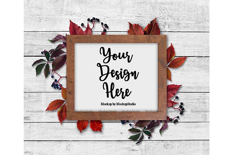 Fall Sign Mockup, Autumn Farm Wood Sign Mock Up Display