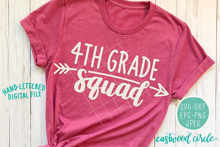 4th Grade Squad Handlettered SVG