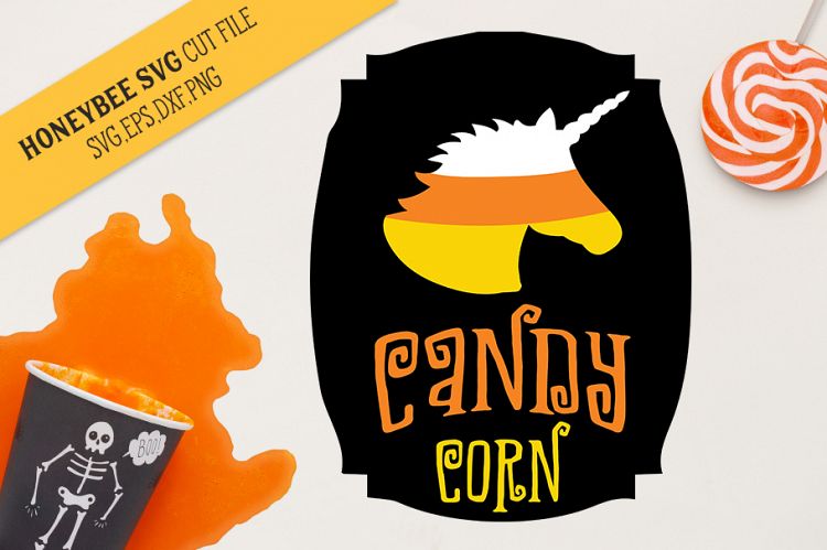 Candy Corn Unicorn SVG Cut File