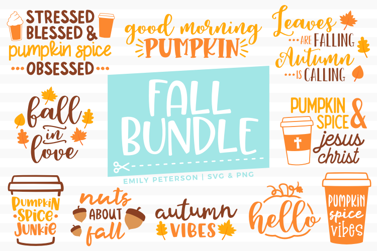 Fall Bundle 10 Designs SVG DXF EPS PNG