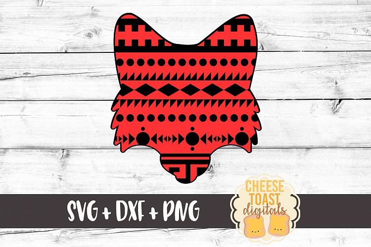 Download Aztec Fox - Tribal Animal Design - SVG PNG DXF Cut Files ...