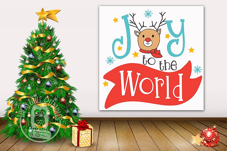 Joy to the world Christmas svg clipart dxf png pdf