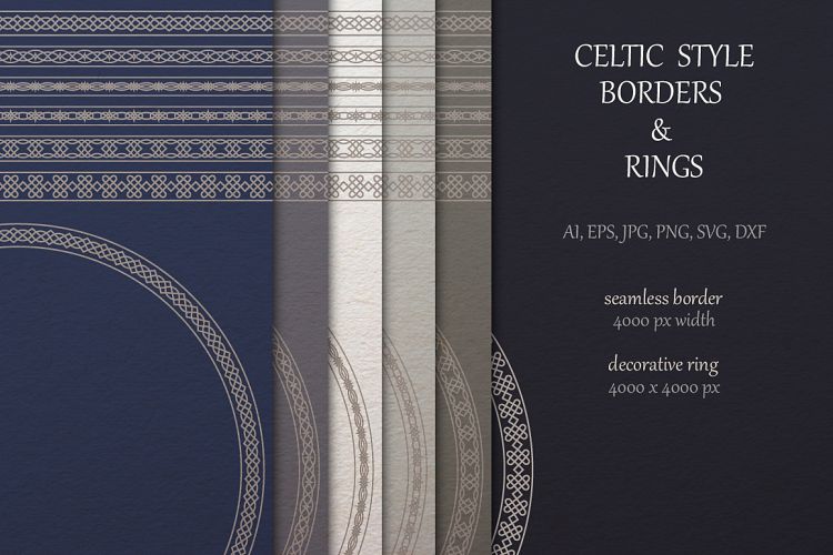 Celtic borders and Rings collection