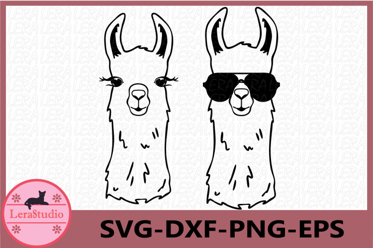 Download Llama SVG, Llama Face Svg, Llama in glasses svg, lama (240260) | SVGs | Design Bundles