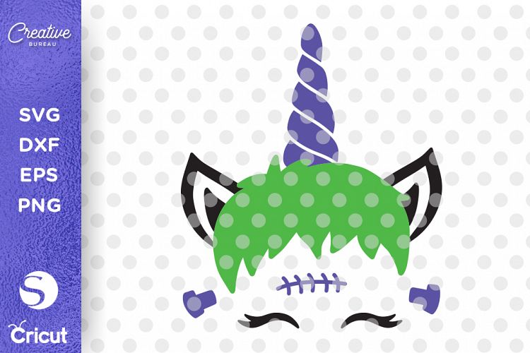 Halloween Unicorn Face SVG DXF Cut File, Unicorn Face SVG