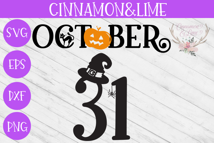 October 31 Halloween Wood Sign SVG Cut File