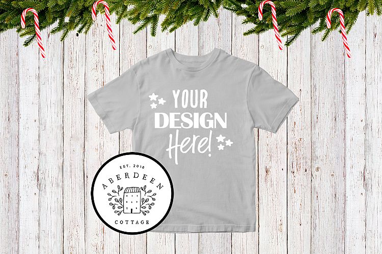 Christmas Grey T-shirt Mock Up Style 2
