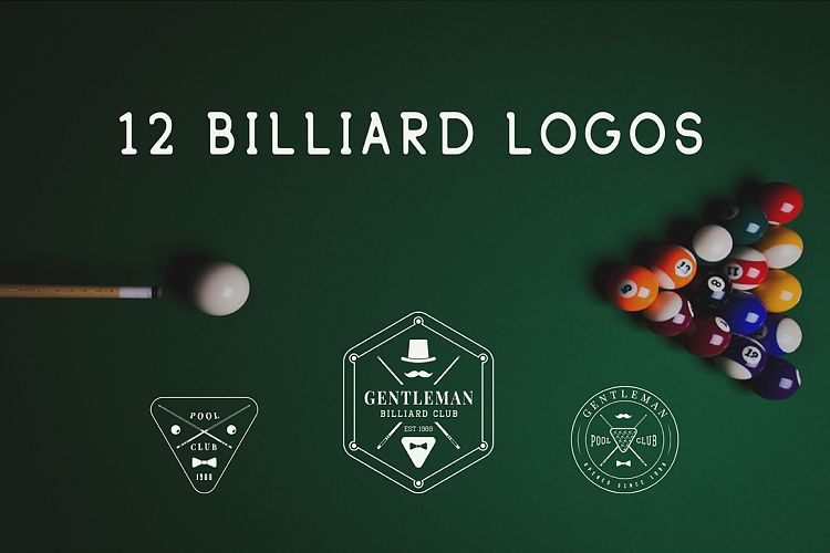 12 Billiard Emblems
