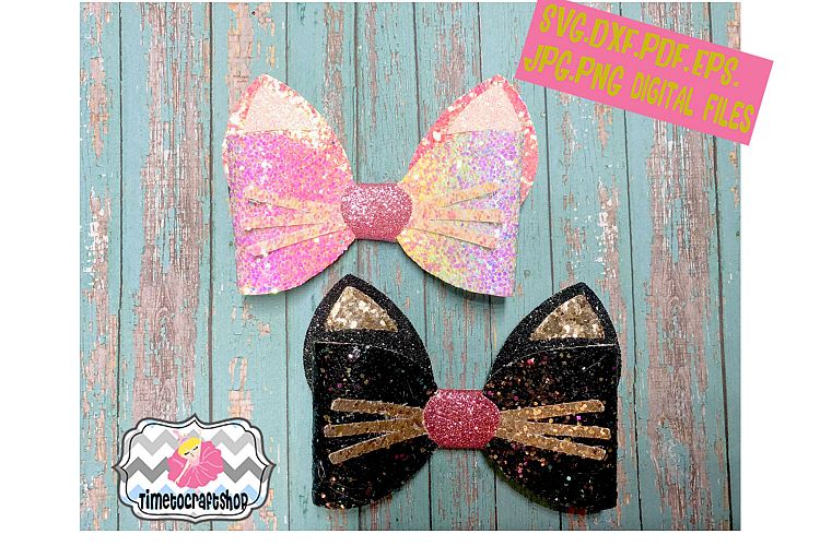 Cat Ears Hair bow Template.