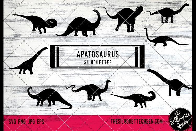 Apatosaurus Dinosaur svg files cricut, silhouette clip art,