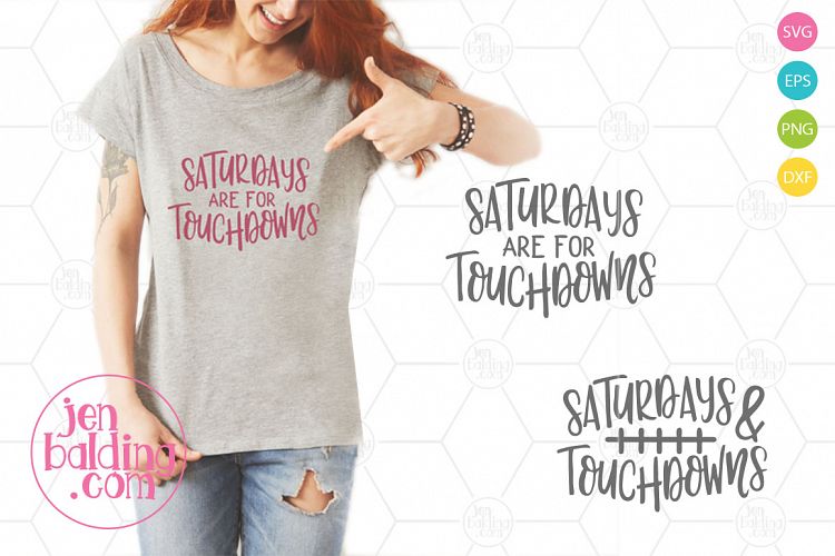 Saturdays are for Touchdowns SVG