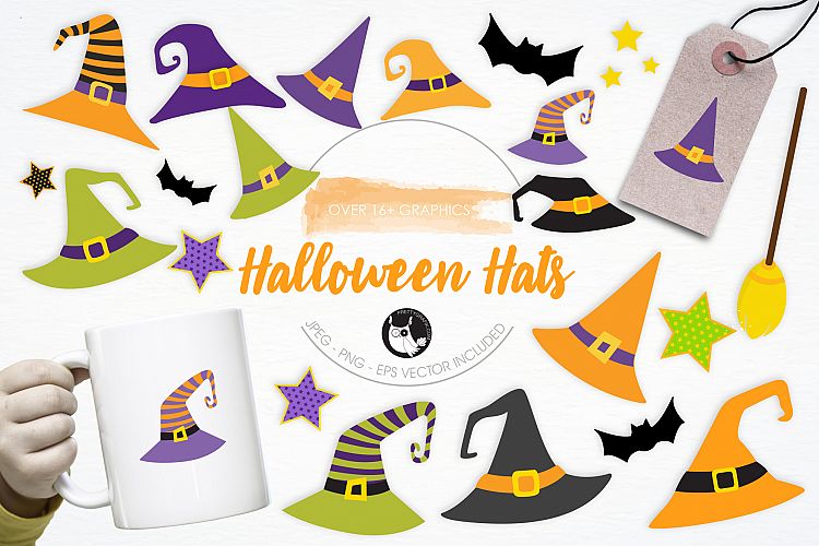 Halloween Hats graphics and illustrations example image 1