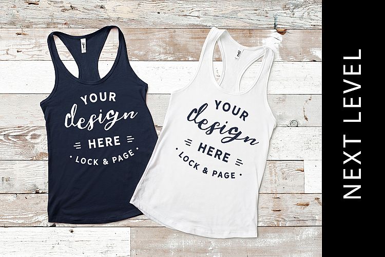 Midnight Navy Tank Top Mockup Next Level 1533 Summer Fashion