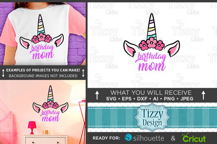 Birthday Mom SVG - Unicorn Birthday Mom SVG - 1014