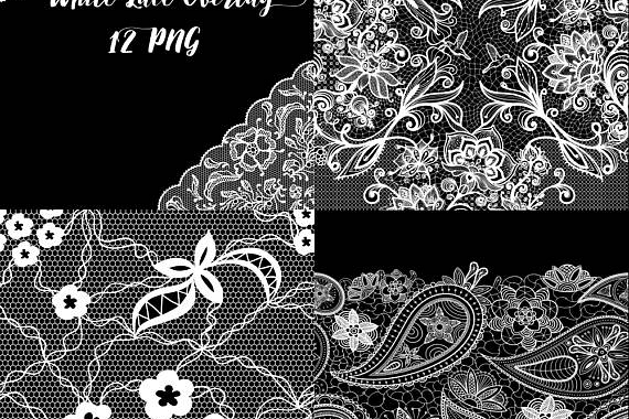 White Lace Overlay Clipart