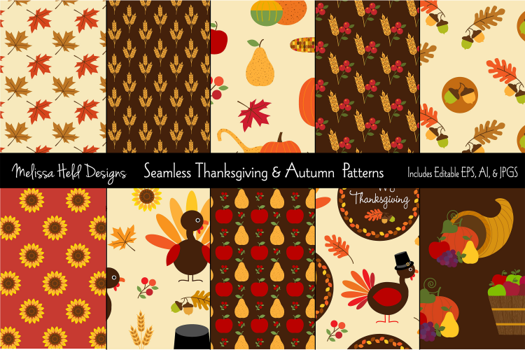 Seamless Thanksgiving Patterns