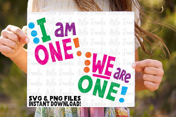 One SVG I am One We Are One Twin Birthday First Cut File