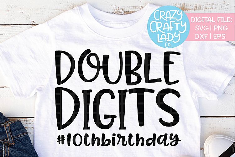 Double Digits SVG DXF EPS PNG Cut File